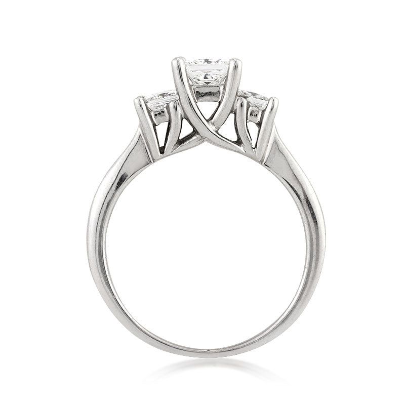 0.97ct Princess Cut Diamond Engagement Ring