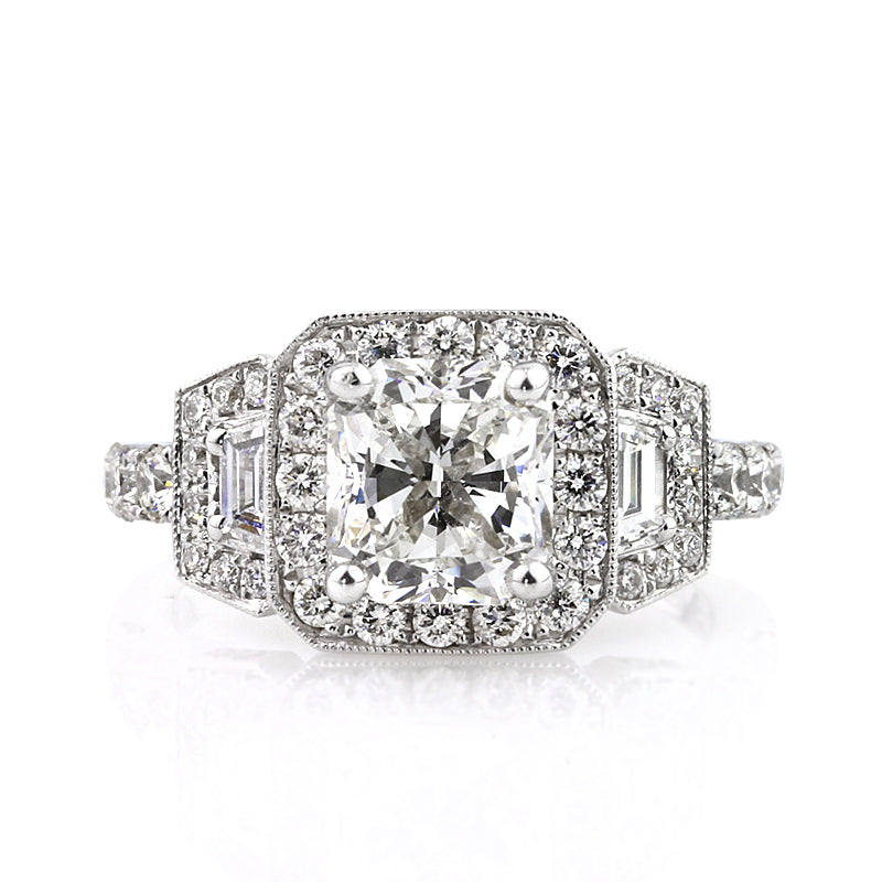 3.28ct Radiant Cut Diamond Engagement Ring