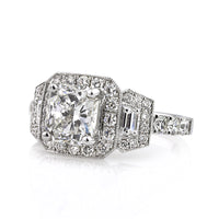3.28ct Radiant Cut Diamond Engagement Ring