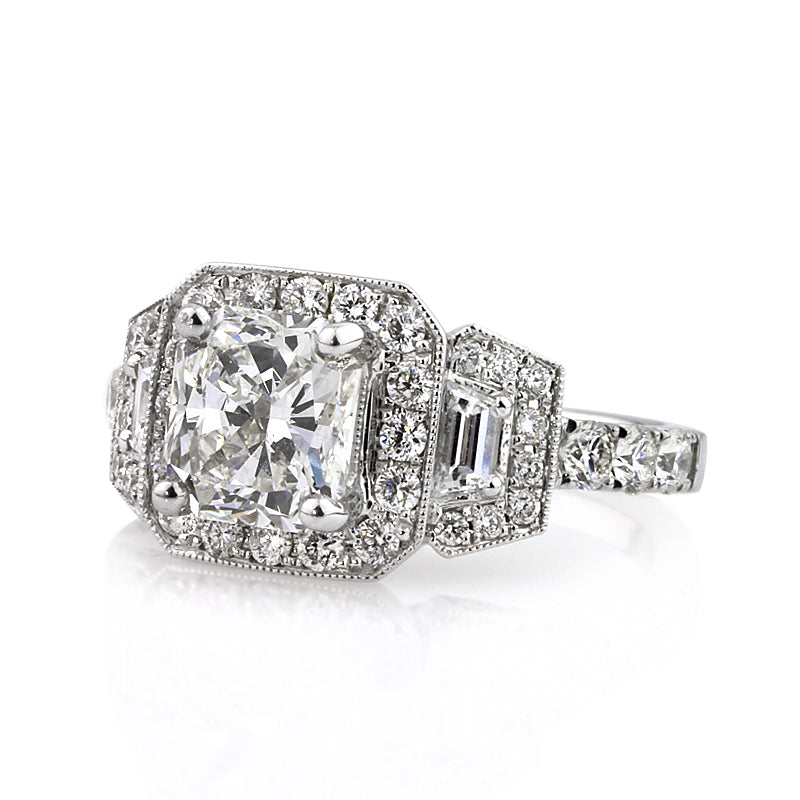 3.28ct Radiant Cut Diamond Engagement Ring
