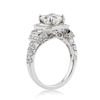 3.28ct Radiant Cut Diamond Engagement Ring