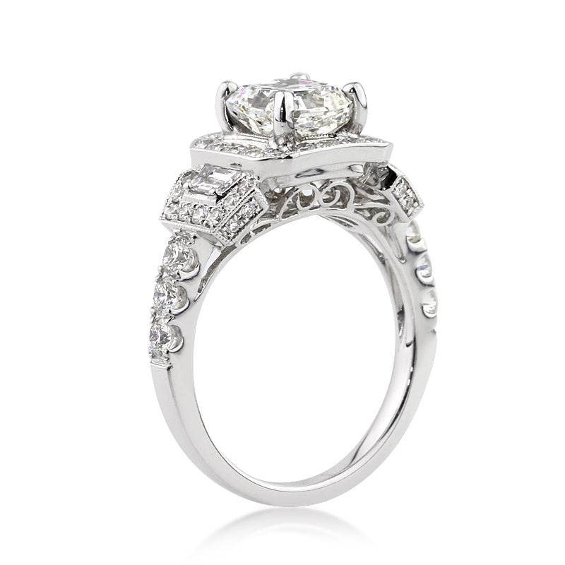 3.28ct Radiant Cut Diamond Engagement Ring