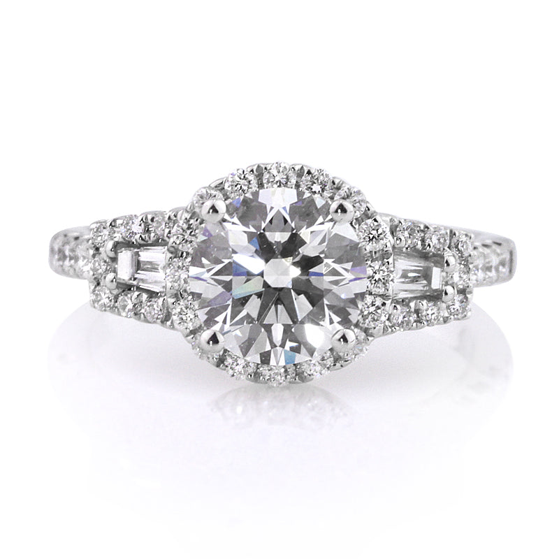 2.37ct Round Brilliant Cut Diamond Engagement Ring