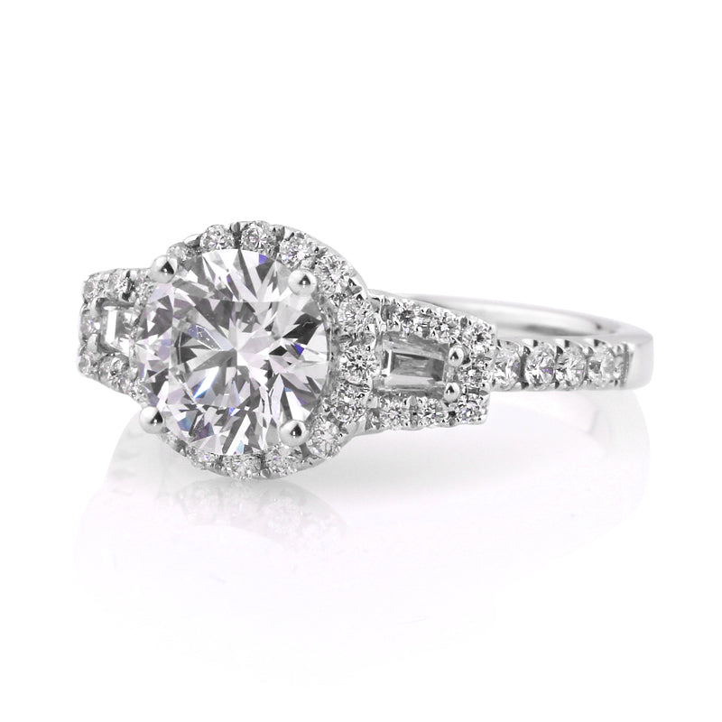 2.37ct Round Brilliant Cut Diamond Engagement Ring