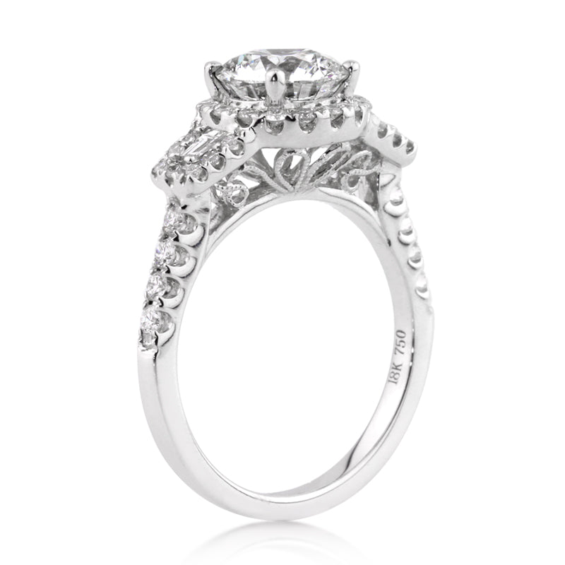 2.37ct Round Brilliant Cut Diamond Engagement Ring