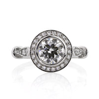 1.69ct Old European Round Cut Diamond Engagement Ring