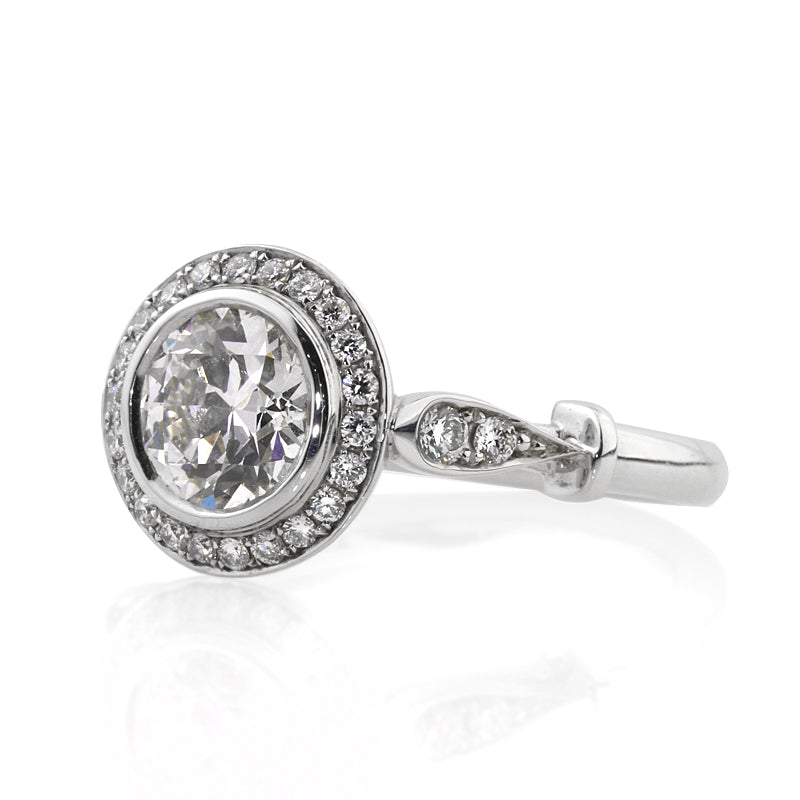 1.69ct Old European Round Cut Diamond Engagement Ring