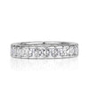 3.20ct Asscher Cut Diamond Eternity Band in 18k White Gold