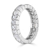 3.20ct Asscher Cut Diamond Eternity Band in 18k White Gold