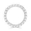 3.20ct Asscher Cut Diamond Eternity Band in 18k White Gold