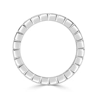 3.20ct Asscher Cut Diamond Eternity Band in 18k White Gold