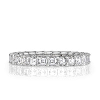 2.50ct Asscher Cut Diamond Eternity Band in 18k White Gold