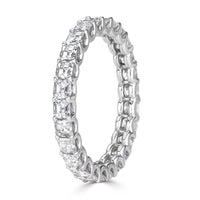 2.50ct Asscher Cut Diamond Eternity Band in 18k White Gold