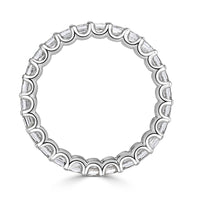 2.50ct Asscher Cut Diamond Eternity Band in 18k White Gold