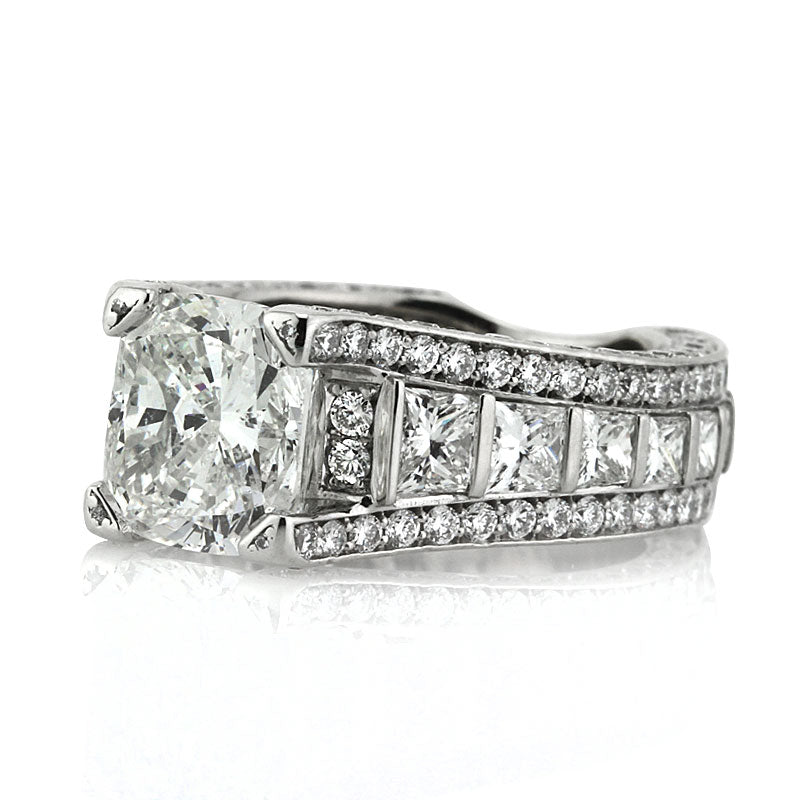 7.78ct Cushion Cut Diamond Engagement Ring