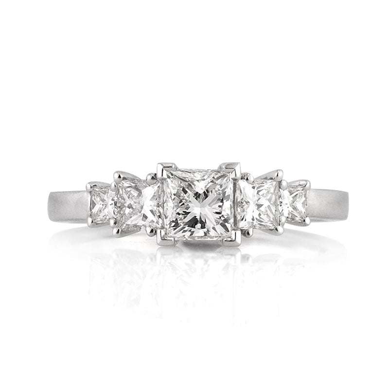 1.36ct Princess Cut Diamond Engagement Ring