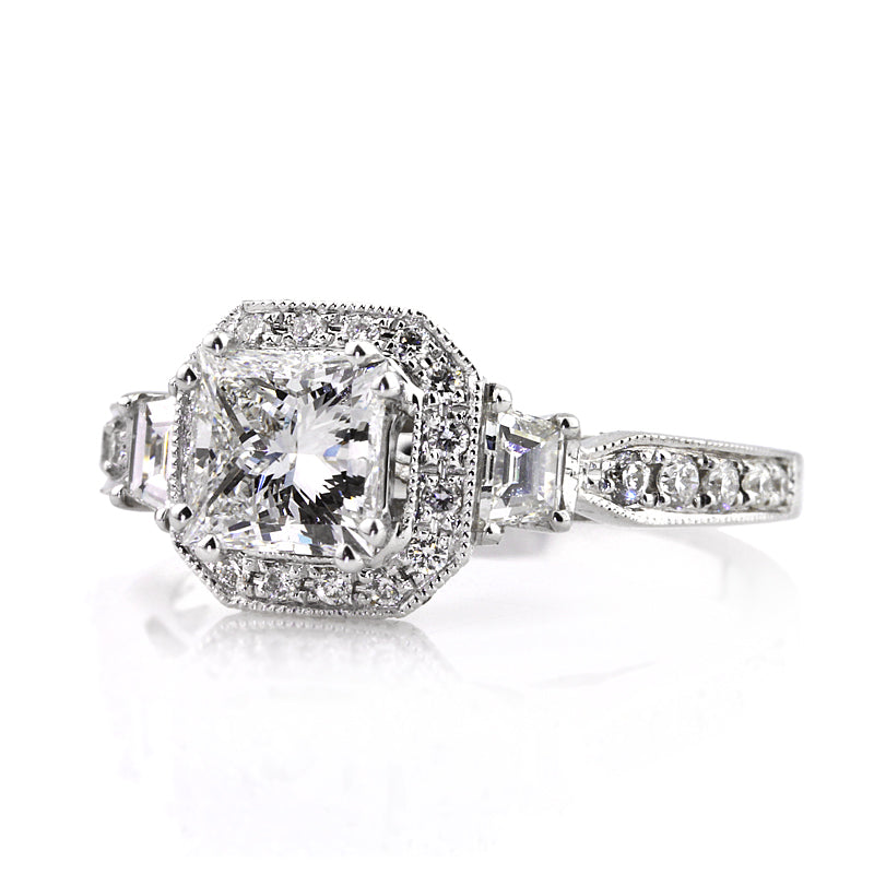 1.87ct Princess Cut Diamond Engagement Ring