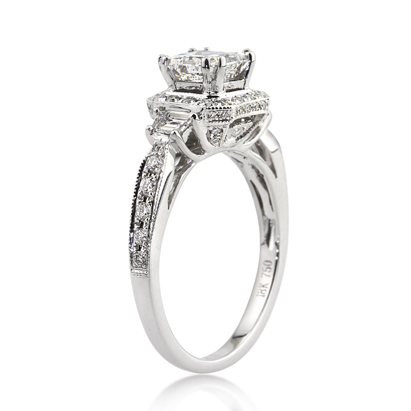 1.87ct Princess Cut Diamond Engagement Ring