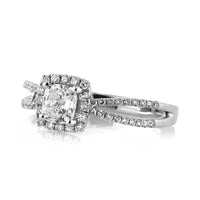 1.35ct Cushion Cut Diamond Engagement Ring