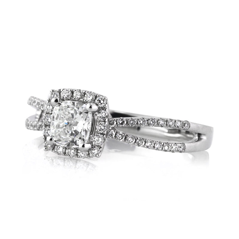 1.35ct Cushion Cut Diamond Engagement Ring