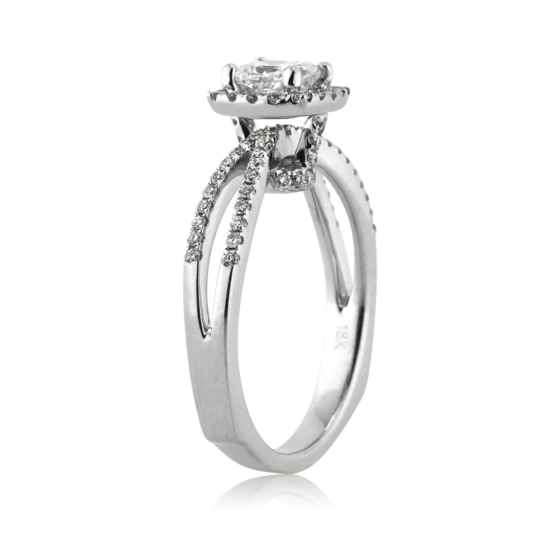 1.35ct Cushion Cut Diamond Engagement Ring
