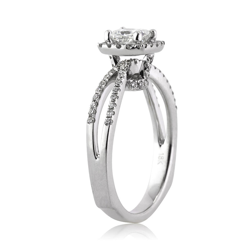 1.35ct Cushion Cut Diamond Engagement Ring