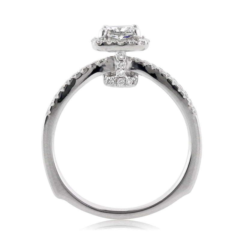 1.35ct Cushion Cut Diamond Engagement Ring