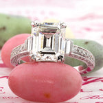 4.32ct Emerald Cut Diamond Engagement Ring
