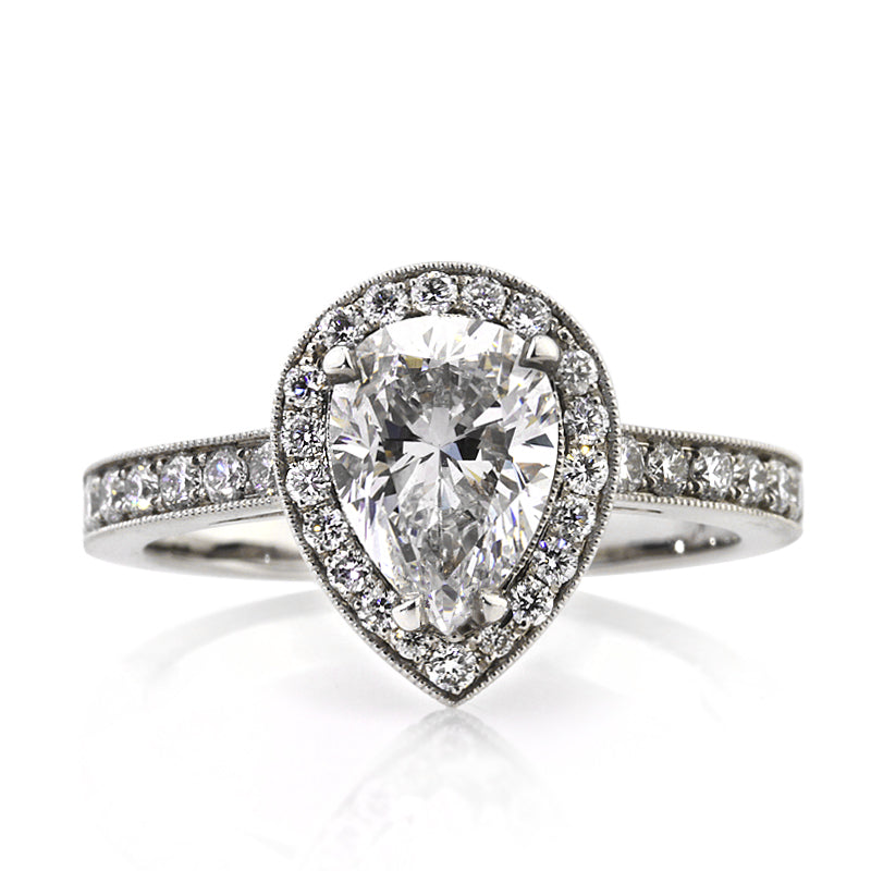 2.37ct Pear Shaped Diamond Engagement Ring