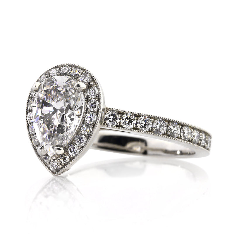 2.37ct Pear Shaped Diamond Engagement Ring