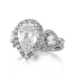 5.03ct Pear Shaped Diamond Engagement Ring
