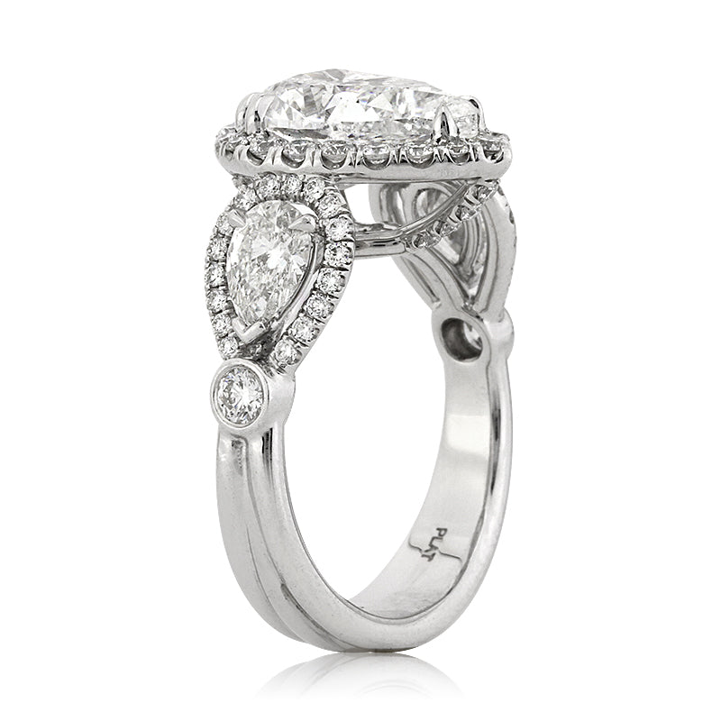 5.03ct Pear Shaped Diamond Engagement Ring