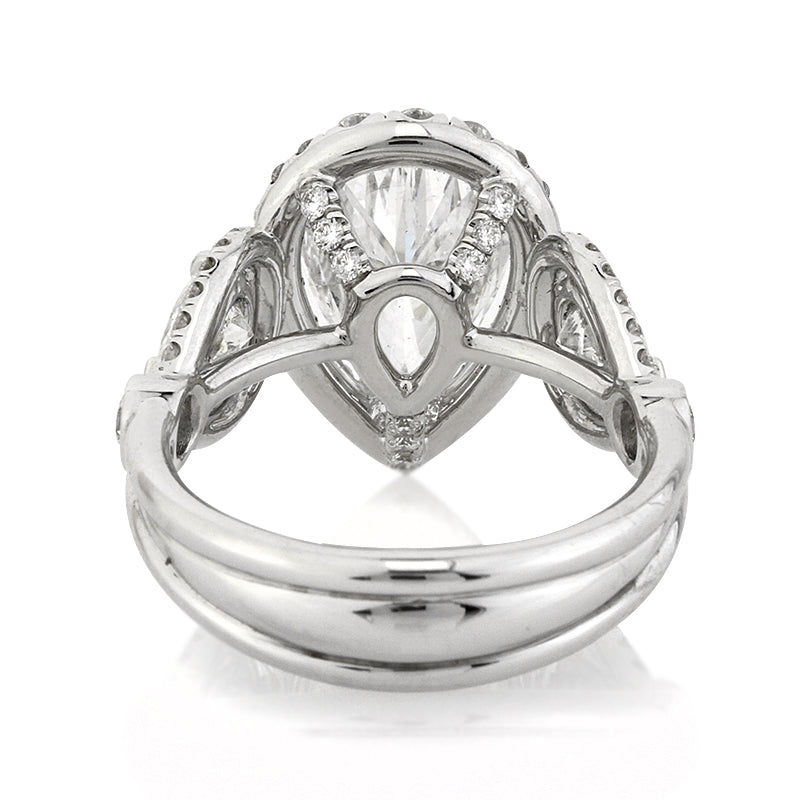 5.03ct Pear Shaped Diamond Engagement Ring