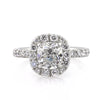 2.79ct Antique Cushion Brilliant Diamond Engagement Ring