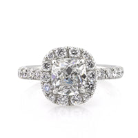 2.79ct Antique Cushion Brilliant Diamond Engagement Ring