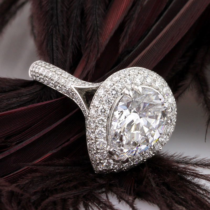 4.25ct Pear Shape Diamond Engagement Ring