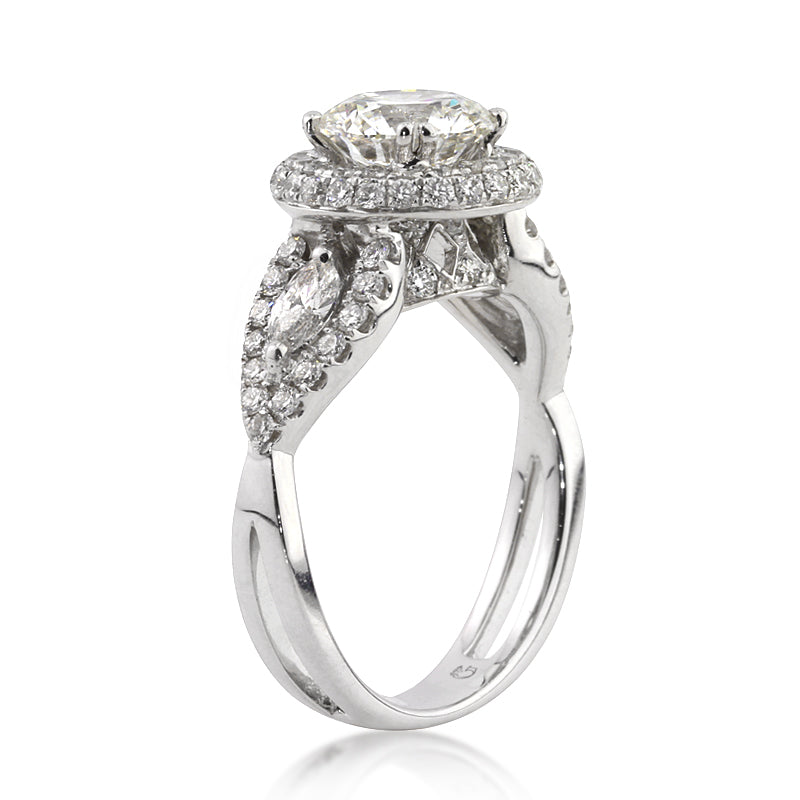 2.86ct Round Brilliant Cut Diamond Engagement Ring