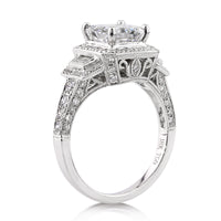 3.18ct Asscher Cut Diamond Engagement Ring