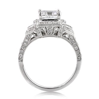 3.18ct Asscher Cut Diamond Engagement Ring