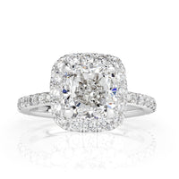 4.11ct Cushion Cut Diamond Engagement Ring