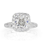 4.11ct Cushion Cut Diamond Engagement Ring
