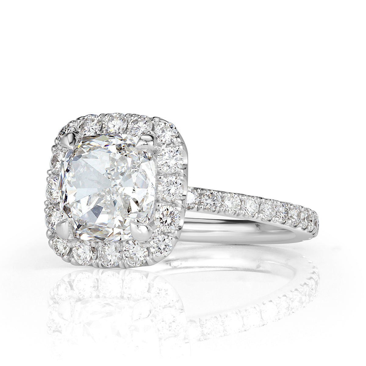 4.11ct Cushion Cut Diamond Engagement Ring