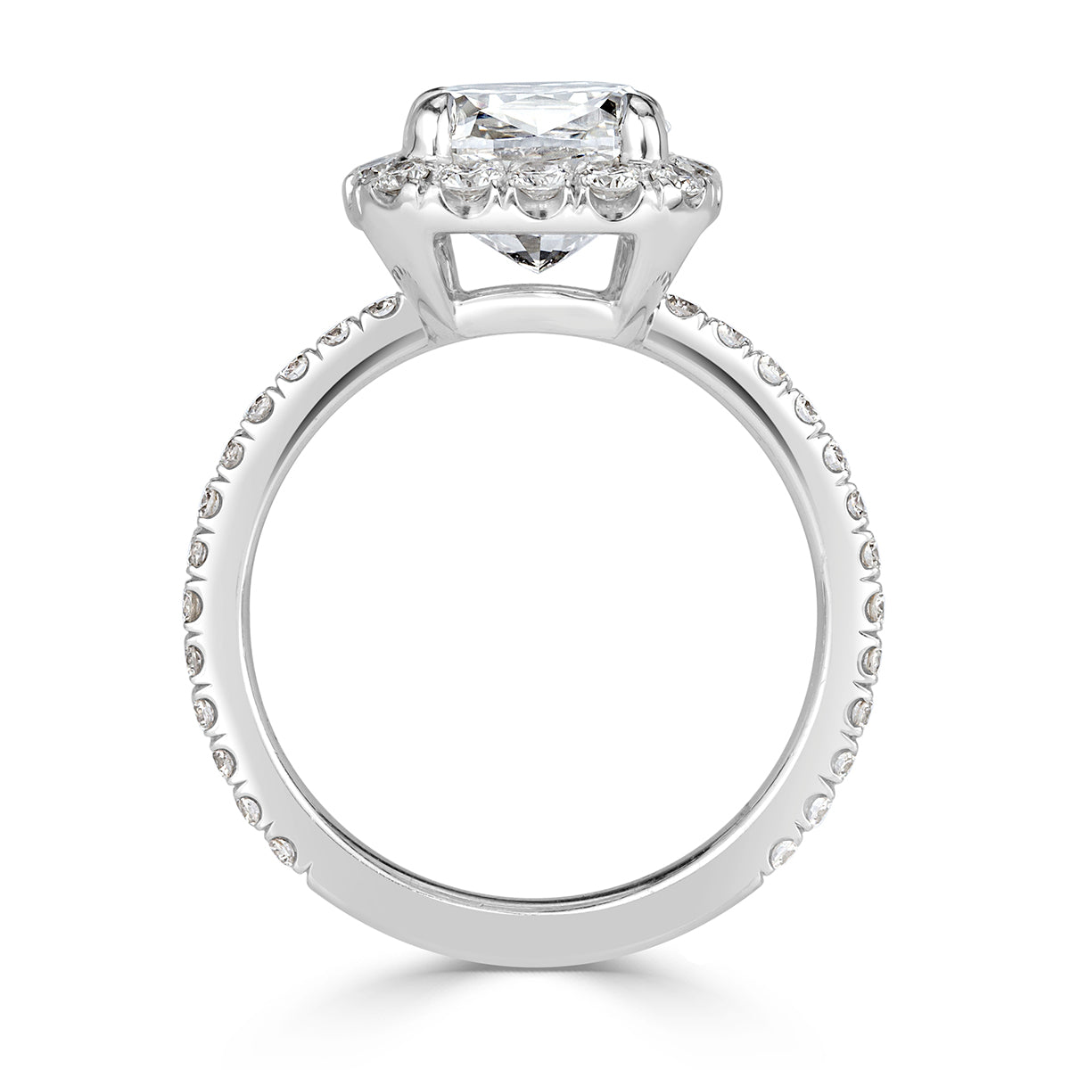 4.11ct Cushion Cut Diamond Engagement Ring