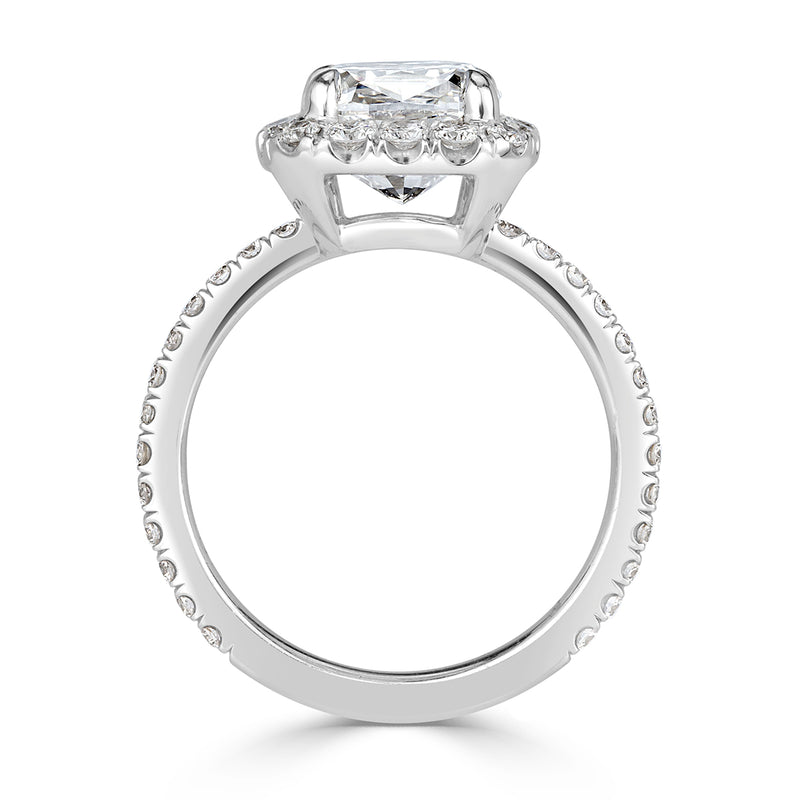 4.11ct Cushion Cut Diamond Engagement Ring