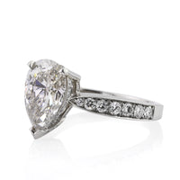 2.89ct Pear Shaped Diamond Engagement Ring