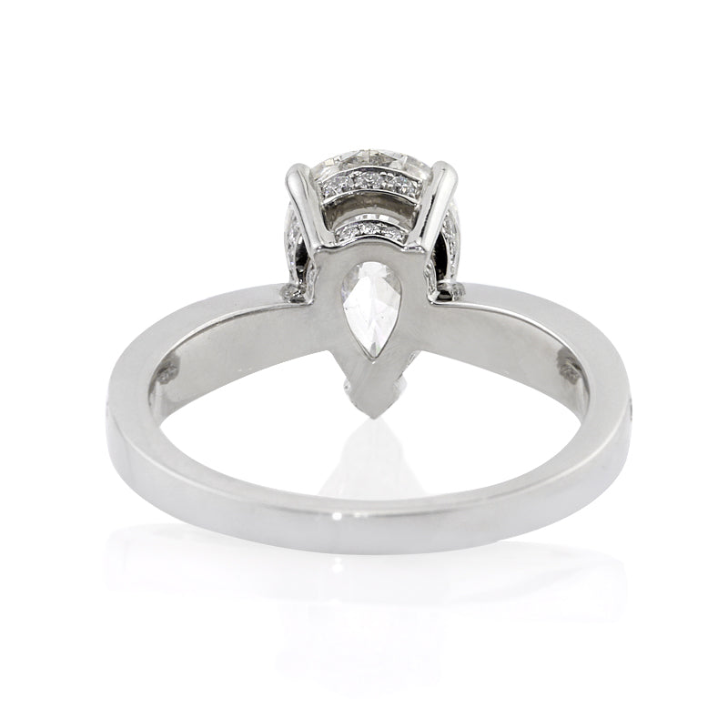 2.89ct Pear Shaped Diamond Engagement Ring