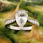 2.89ct Pear Shaped Diamond Engagement Ring