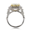 7.37ct Fancy Brownish Yellow Emerald Cut Diamond Engagement Ring