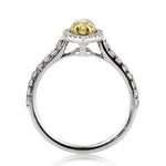 1.57ct Fancy Light Yellow Marquise Cut Diamond Engagement Ring