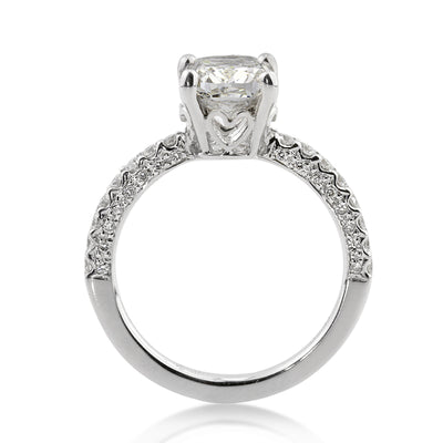 2.70ct Cushion Cut Diamond Engagement Ring